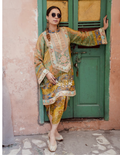 Yellow Silk Kaftan Set